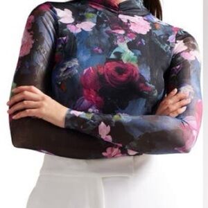 Ted Baker London Floral Print Top - Multicolor
